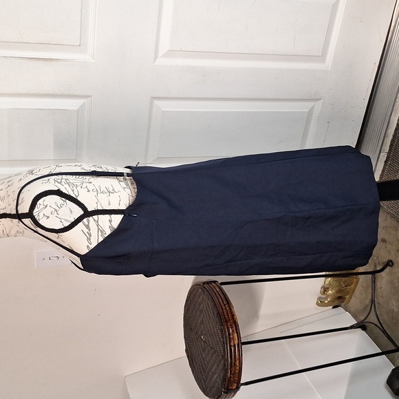 Mare Mare Cut-Out Shift Mini Dress Women Medium Petite New Navy - Picture 6 of 8